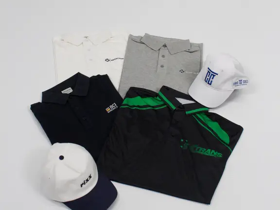 Polo shirts and caps